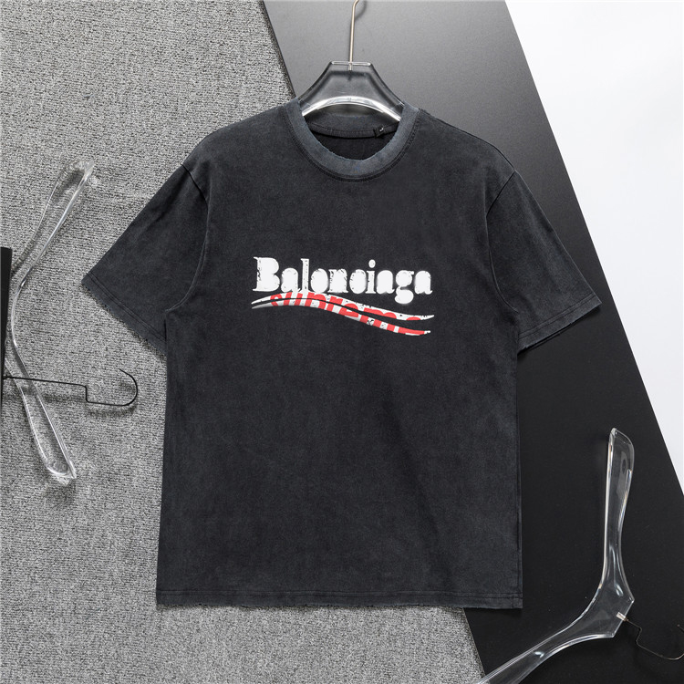 Designer shirt men women pure cotton tees print fashion vintage t shirts white black casual couples tee Asian size M-3XL