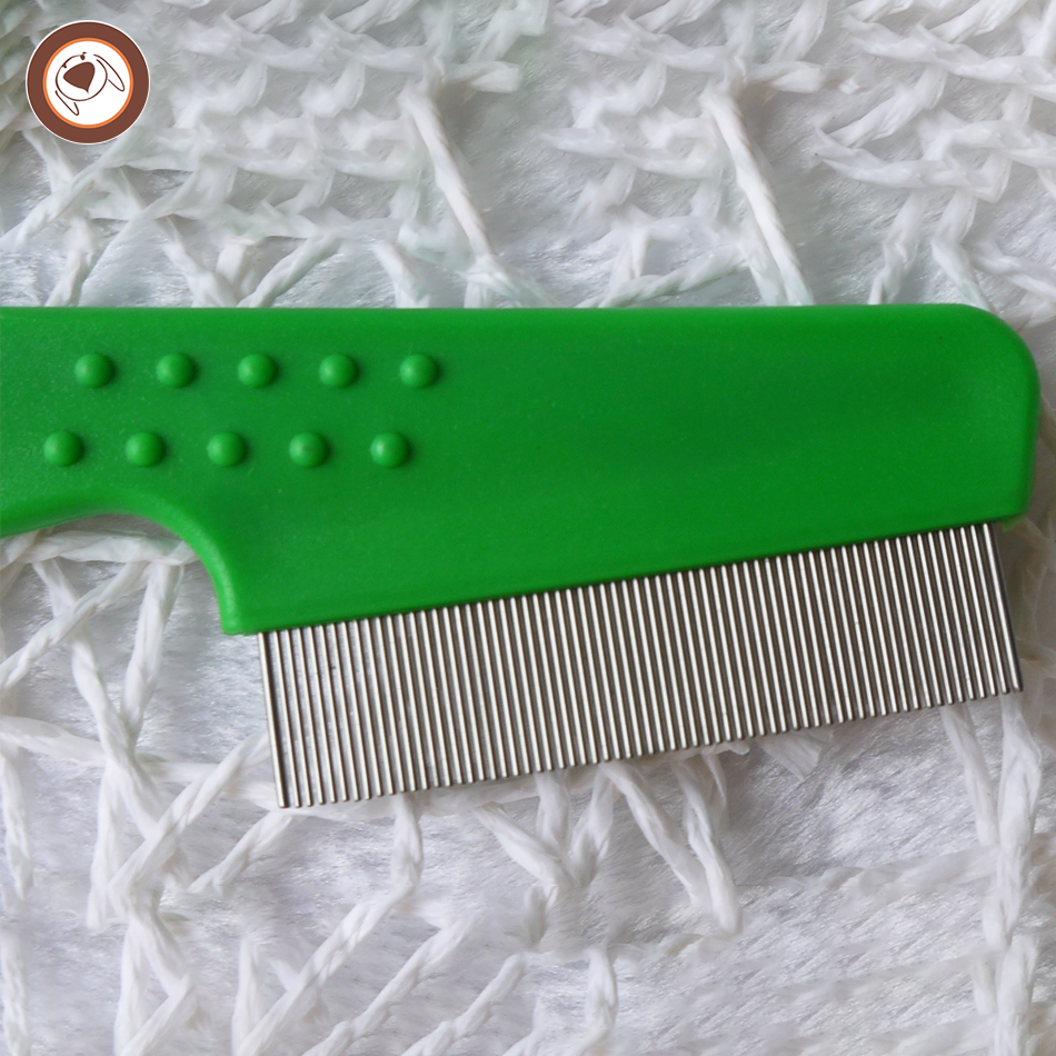Wholesale Long Handle Pet Dog Cat Animal Puppy Poodle Hair Nit Lice Flea Louse Nit Free Comb With Stainless Steel Pins