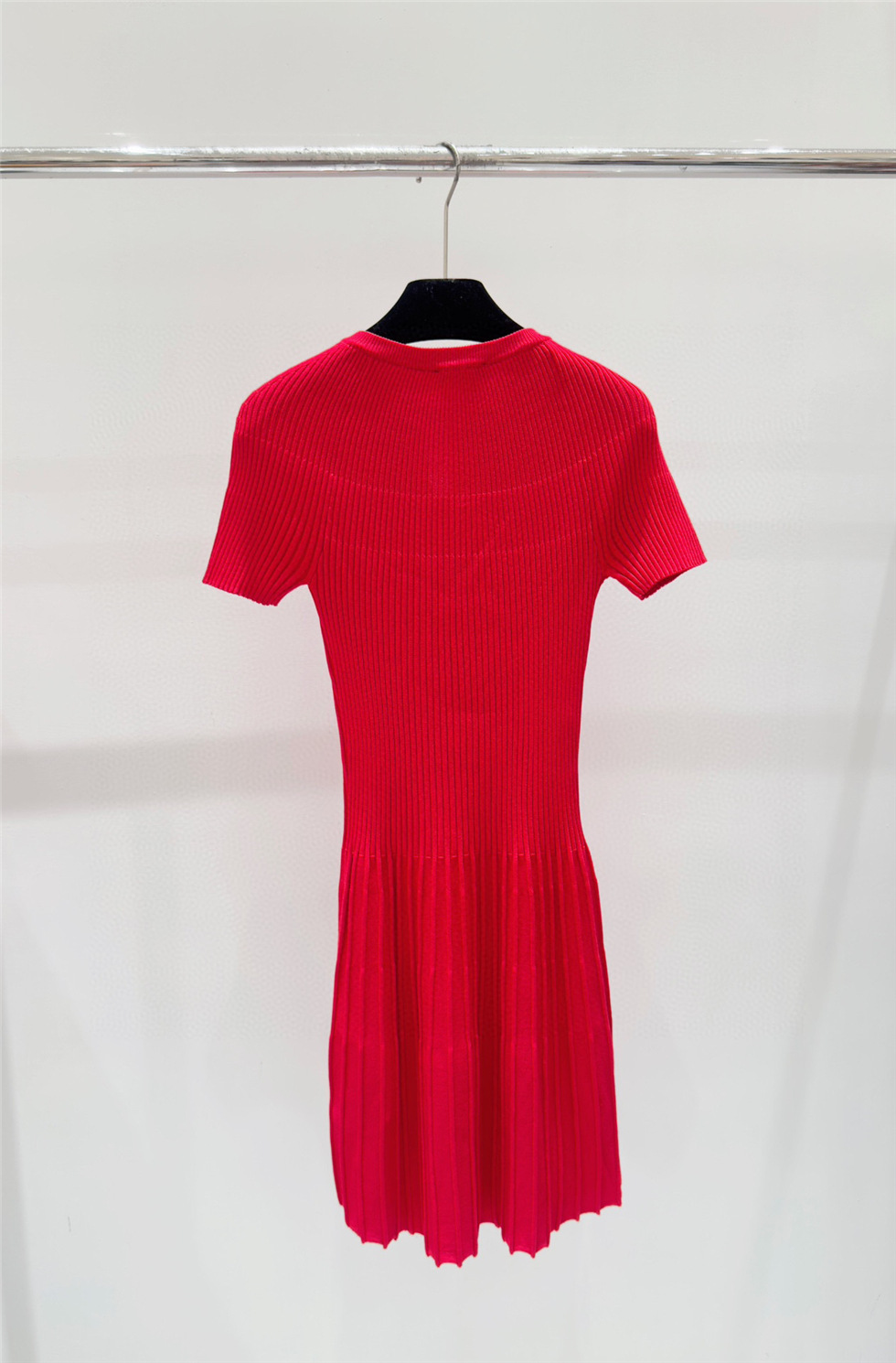 416 XL 2024 Milan Runway Dress Spring Summer Short Sleeve Crew Neck Womens Dress Fashion High Qualit