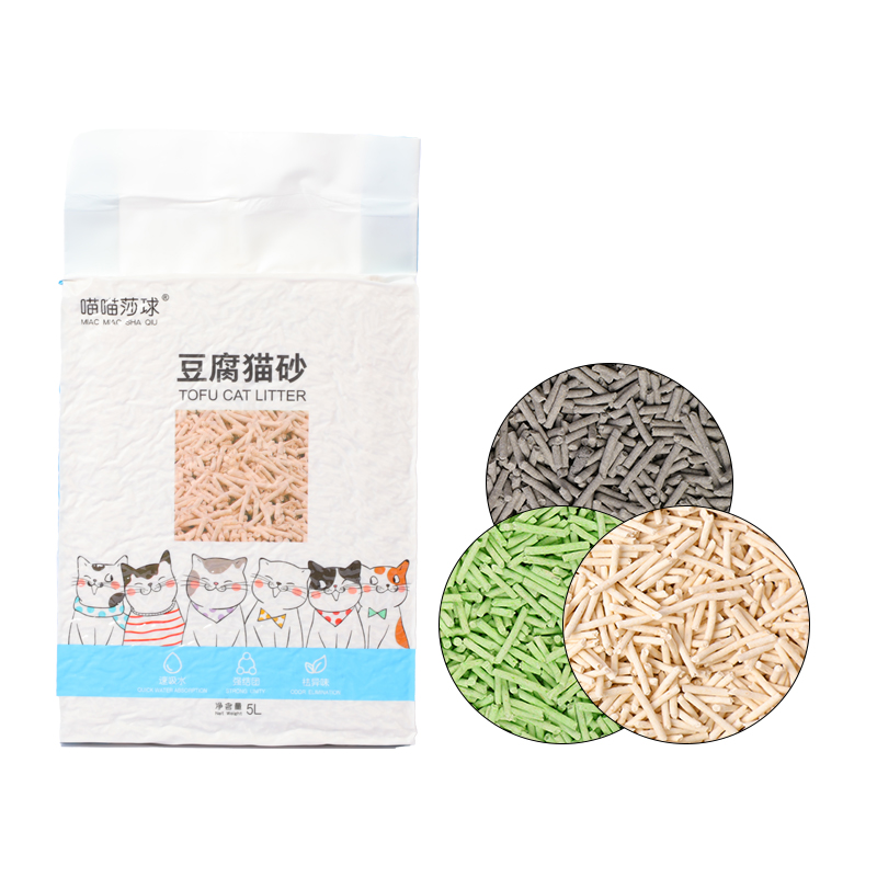 OEM Highly Absorbent Dust Free PH indicator health care pea flour &corn flour milk flavor Tofu Cat Litter