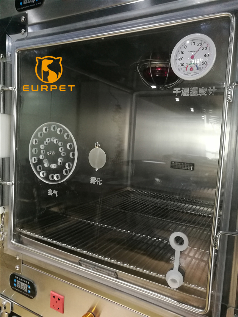 EUR PET High Quality Professional Equipment Veterinary Pet ICU cage animal vet with temperature control and oxygen