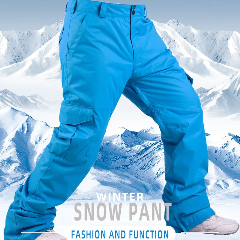 Snowboarding Trousers for Men Snow Strap Pants Windproof Waterproof Outdoor Bibs Ski Pants Plus Size 10K Winter-30 241125