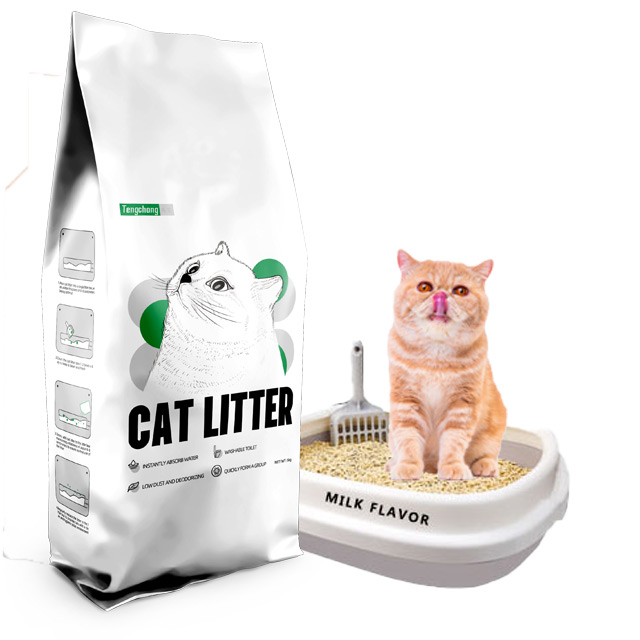 New Arrival OEM ODM Package Cat Litter Chinese Manufacturer Directly Highest Quality Tofu Cat Litter Milk Flavor Cat Litter