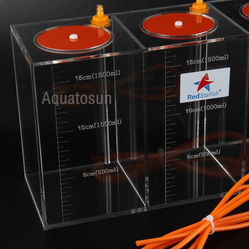 Red Starfish Dosing Pump Scale Liquid Storage Bucket with Scale 2.5 Liters