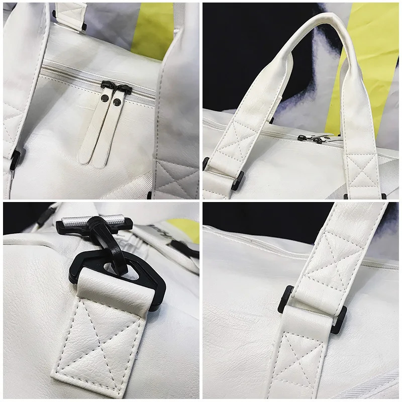 Wet and Dry Separation Yoga Fitnes Bag Mens Swimming Bag PU Portable Gym Bag Travel Bag Luggage Bag Custom Bags Print Name 241114