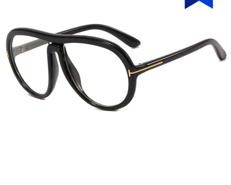 Men and women T word Toad pilot eyeglasses frame anti-blue new fashion big frame trend personality retro flat light mirror