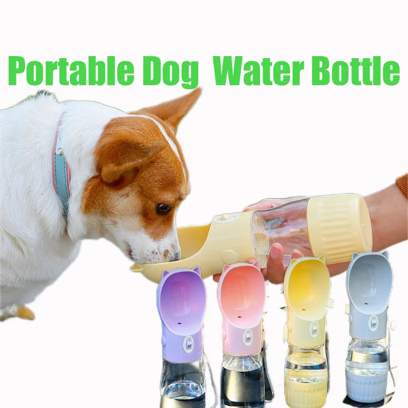 free shipping Portable Dog Water Bottle For Small Large Dogs Cat Outdoor Leakproof Walking Drinking Bowls Chihuahua French Bulldog Supplies 241125