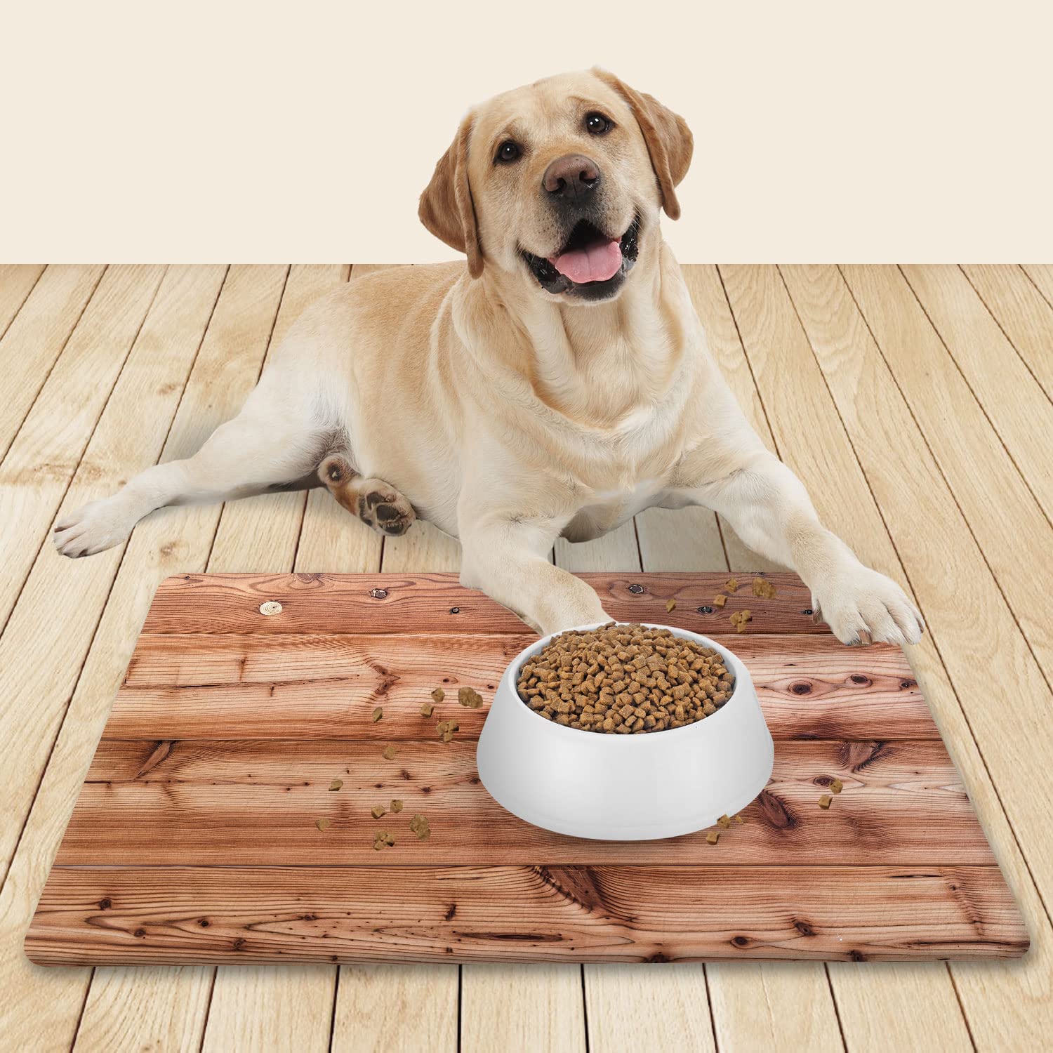 Amazon Hot Eco-Friendly and Non-Toxic Pet Food Mat Easy to Clean Waterproof Nonslip Mat for Dog Bowls and Water