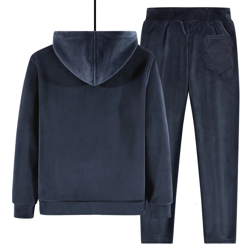 Cashmere Thick Warm Autumn Mens Track Clothing Zipper Hoodie Sweater Pants Set Casual Mens Clothing Womens Track Clothing 241126