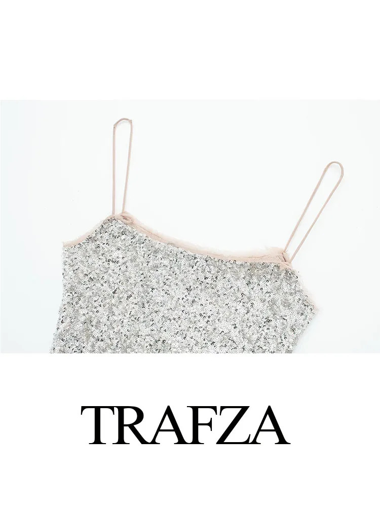 TRAFZA Womens Fashion Solid Color Strap Dress Womens Sexy Sleeveless and Backless Underwear Midi Dress Elegant Party Evening Dress 241125