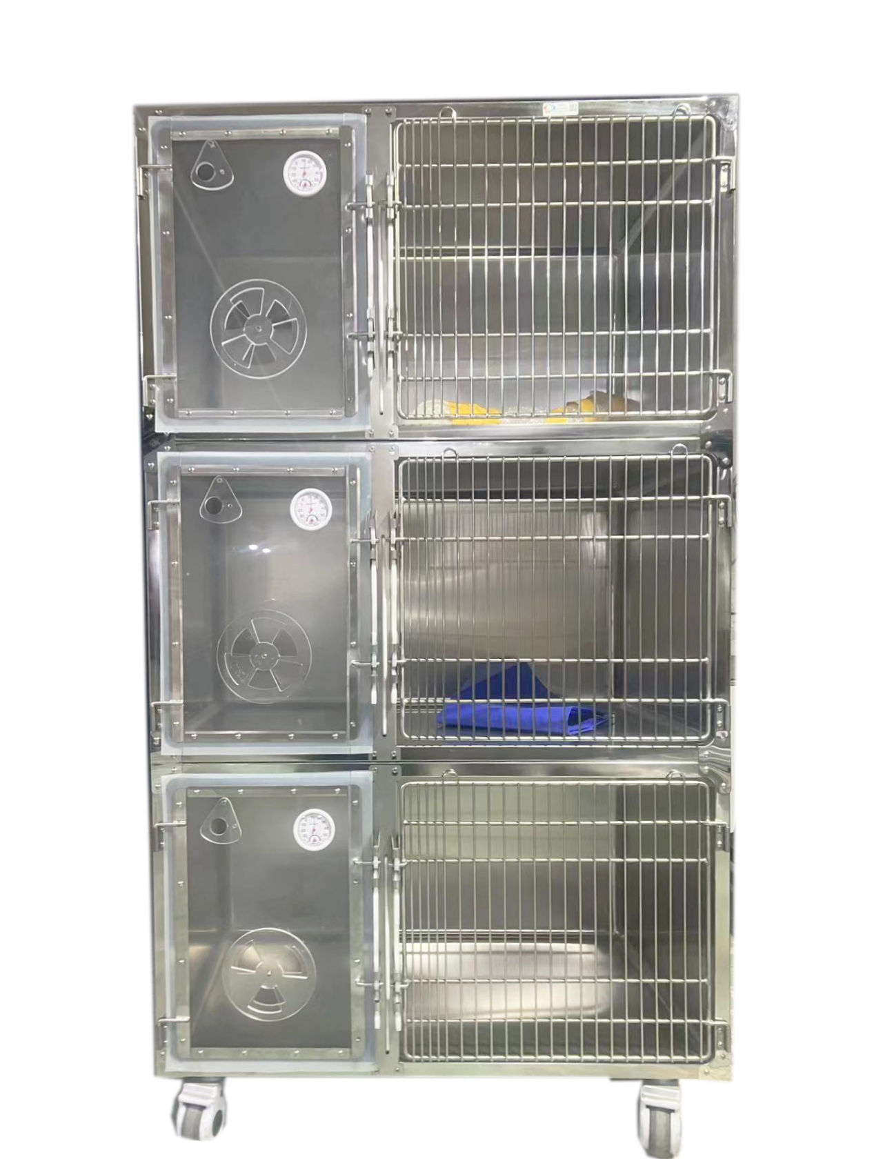 Cat Oxygen Infrared Thermostatic Therapy Stainless Steel animal & veterinary cages Pet cage with heating system