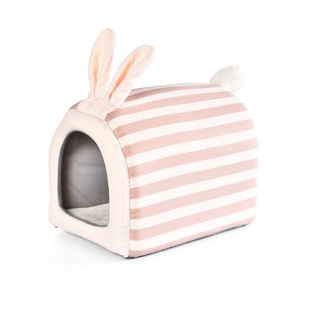 Detachable Soft Plush Bunny Bed Flat Fabric Nest Rabbit Kennel
