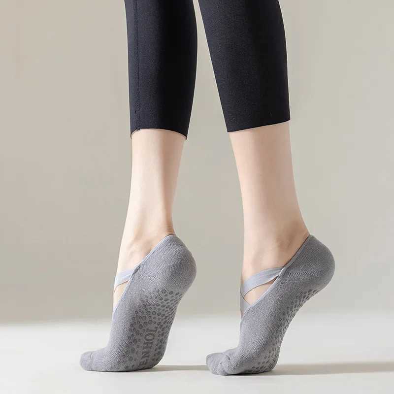 Yoga Socks Women Cotton Silicone Non-slip Pilates Grip Towel No-Show Barre SockXJ241125