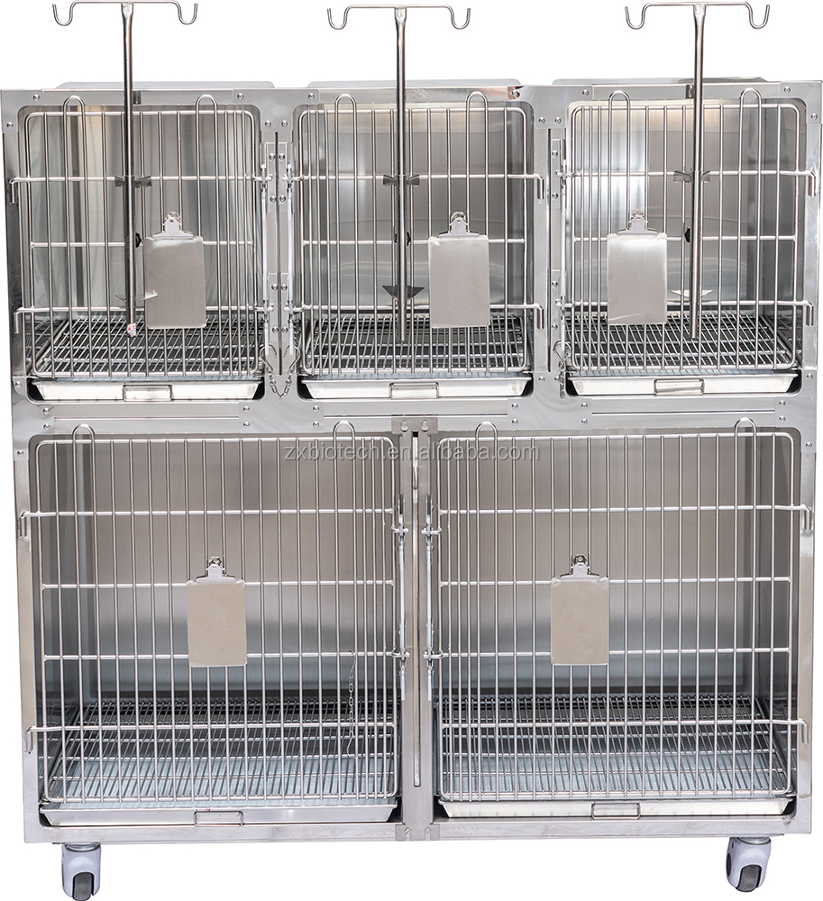 Pets dog cat Cages Stainless Steel 304 for Pet Hospital Use