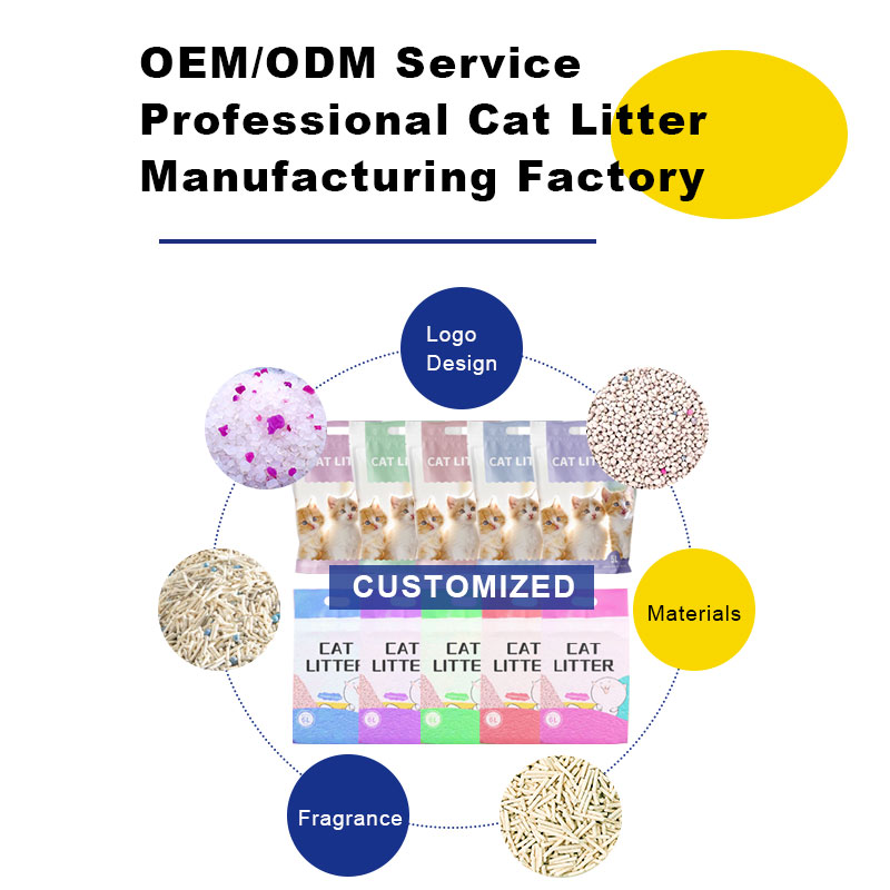 Oem Odm Customizable High Absorption Non Clumping Mixed Cat Litter Ph Testing Safe For Pets