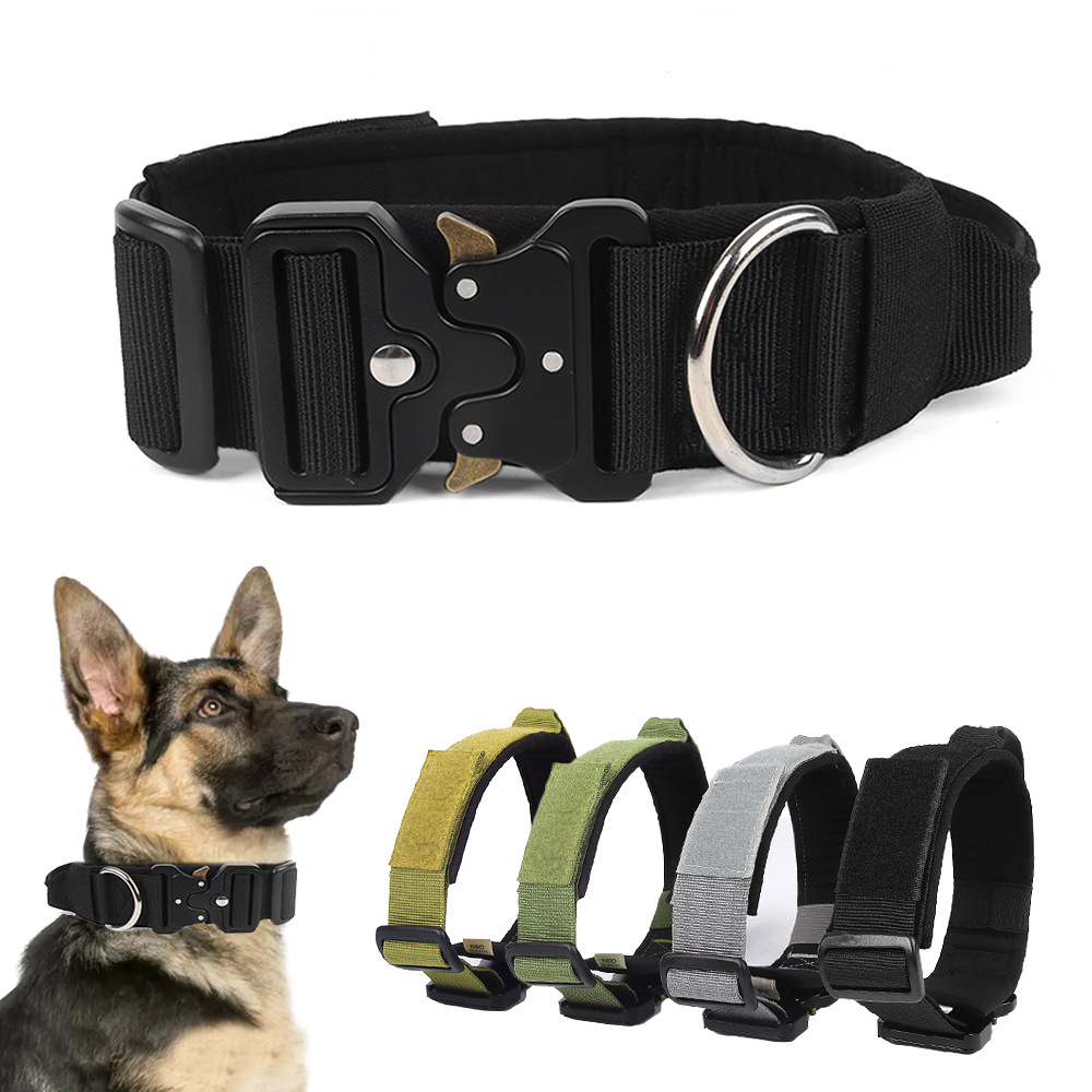 Strong Durable Tactical Collar Dog Tactical Collar and Leash Set for Dogs Outdoor Training