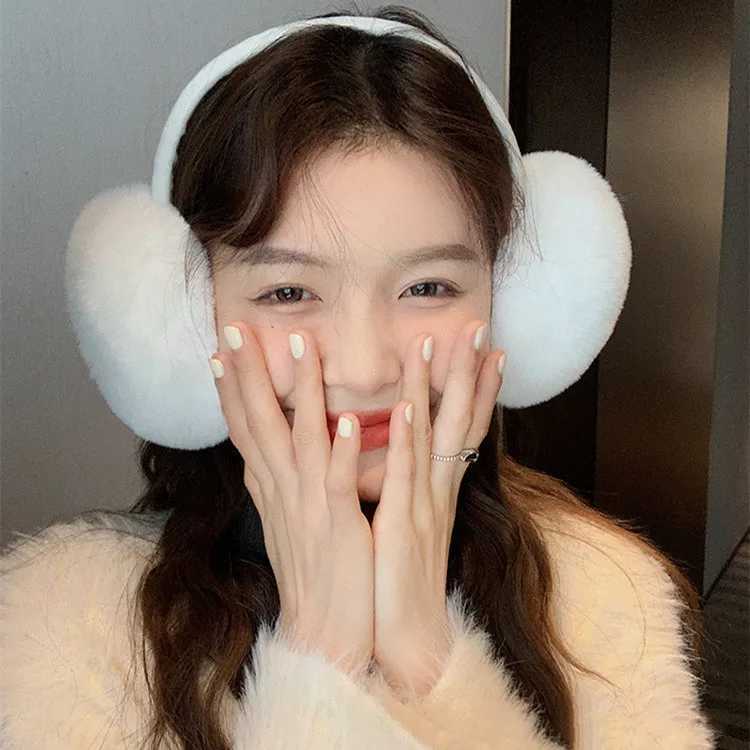 New Type 1 Solid Color Soft Plush Earmuffs Warm Winter Earmuffs Womens Folding Earmuffs Outdoor Skiing Earmuffs Warm W241126