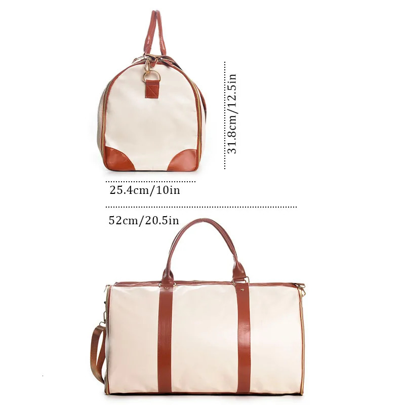 Lucshy Travel Bag PU Leather Travel Garment Bag Large Capacity Foldable Storage Bag Fashion Outdoor Sports Waterproof Handbag 241114