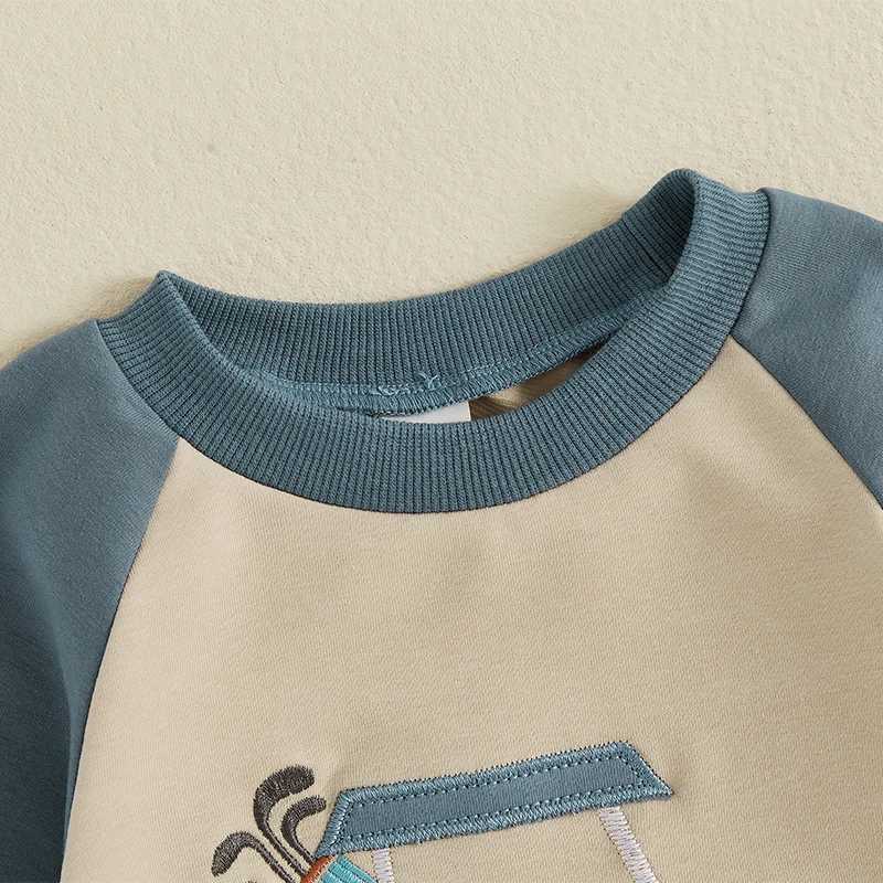 Clothing Sets Newborn Baby Boy Autumn Romper Golf Cart Embroidery Long Sleeve Crew Neck Full Length Jumpsuit Casual Toddlers Clothes H241126