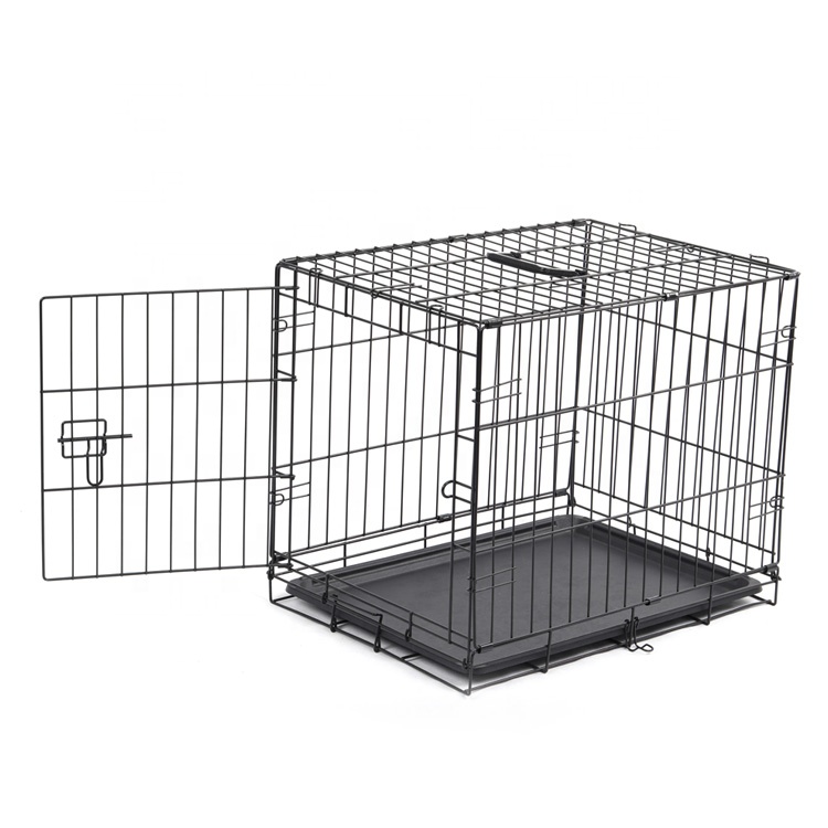 High Quality Assembled 24" General Cage Slant-Front Collapsible Folding Steel Dog Crate