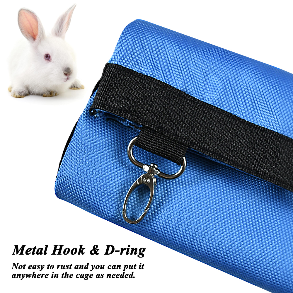 Ready to Ship Small Animal Food Storage Bag Outdoor Portable Feeder Hanging Rabbit Bags Pet Cage