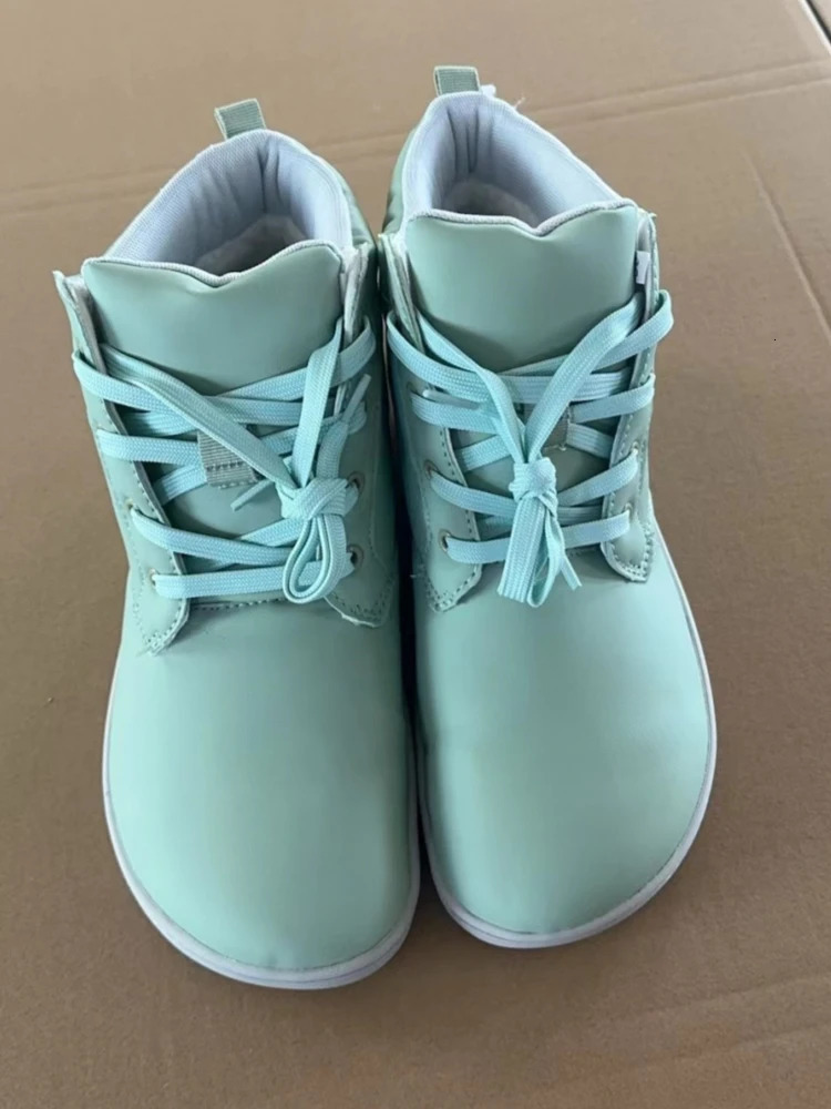ZZFABER Adult Barefoot Boots Winter Ankle Warm Shoes Mens Outdoor Minimalist Snow Boots Comfortable Winter Boots 241126