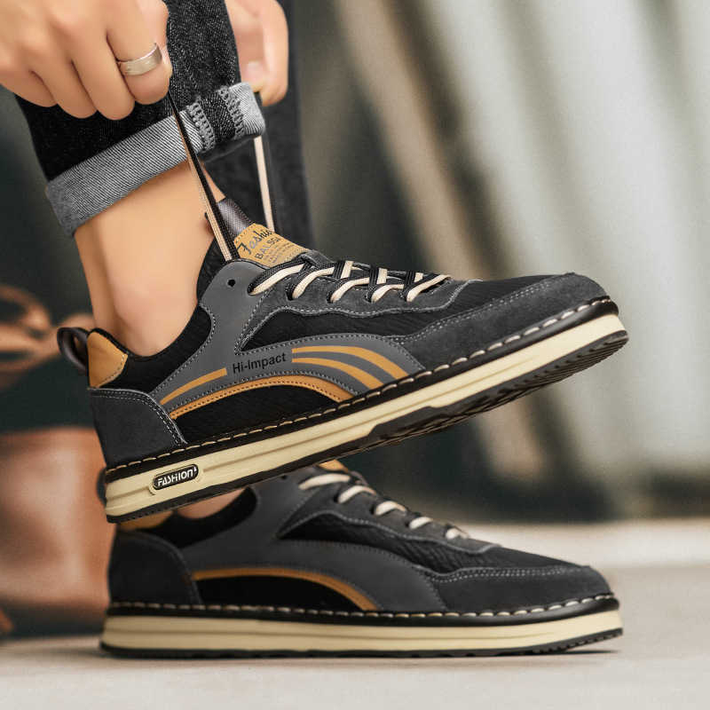 High Quality Mens shoes summer versatile casual flat shoes mens high-end sense mesh soft sole sports running Forrest Gump shoes T241126