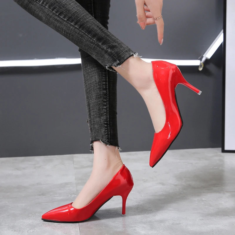 Aphixta 7cm Thin Heels Women Pumps Dress Classic Shoes Wedding Official Leisure Party Shoes Super Big Size 49 50 Plus Size 241126