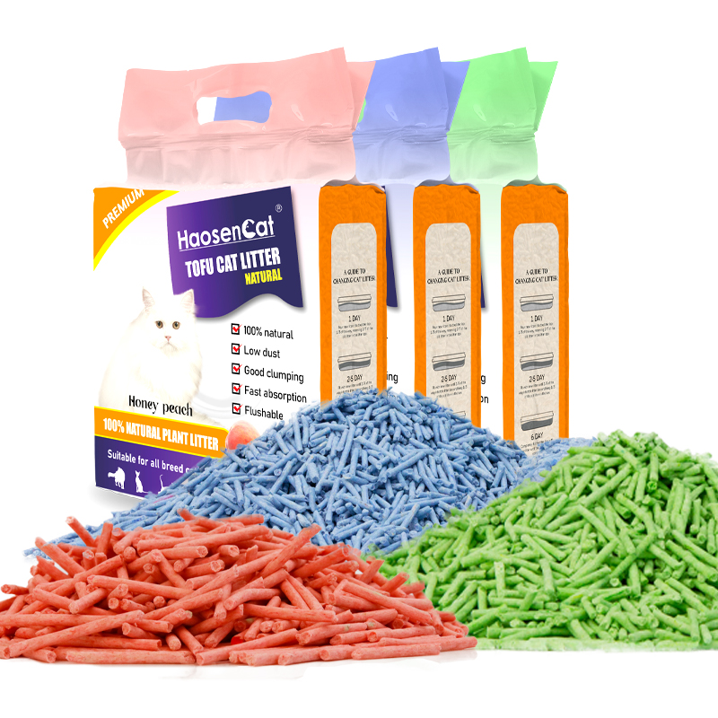 Bulk Cat Litter Wholesale Odor Control Dust Free Clumping Tofu Kitty Sand Cat Litter