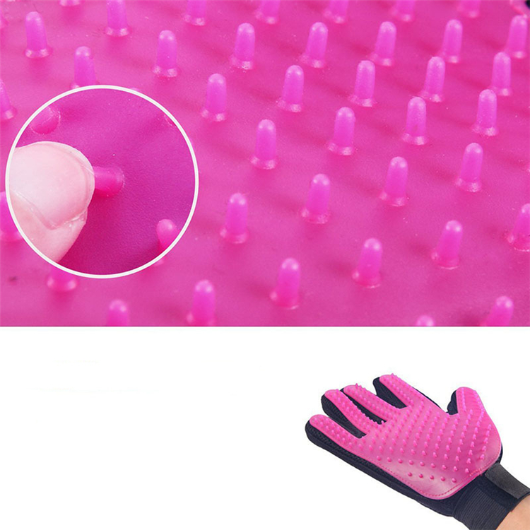Upgrade 1 Pair Gentle Deshedding Brush Efficient Pet Hair Remover Mitt Pet Grooming Glove for Dogs Cats