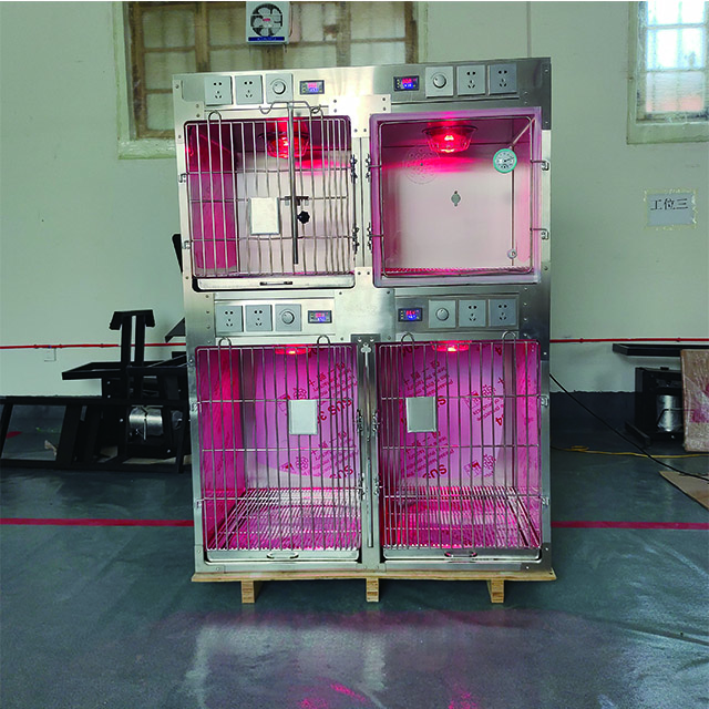 Pet Cage Stainless Steel Pet Cage Clinic Large Kennel Pet Cages, Carriers