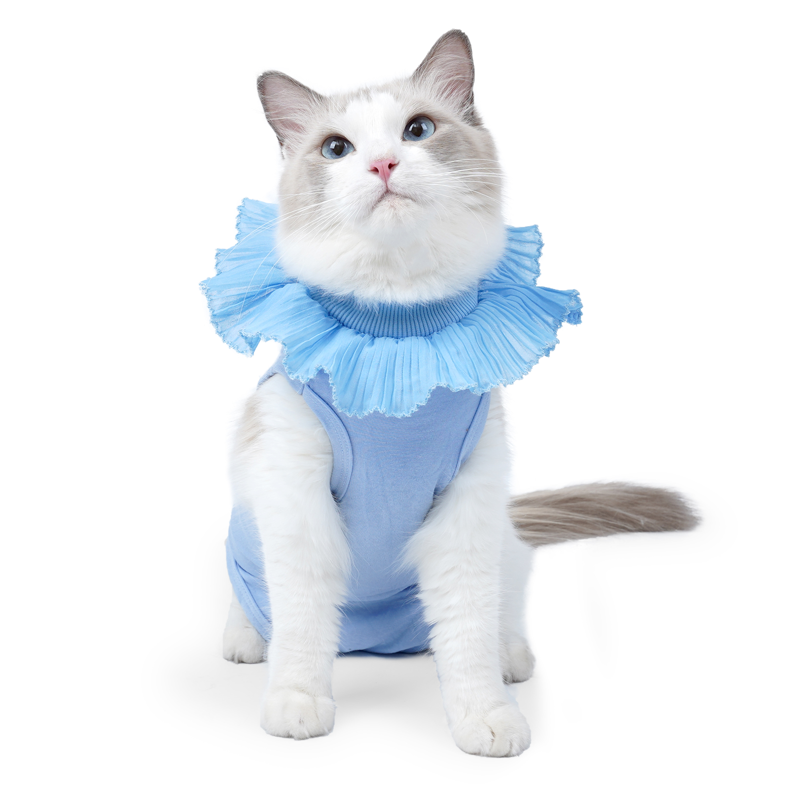 Cotton Anti-Lick T-Shirt Pet Recovery Suits Cats Weaning Postpartum Care Sterilization Cat Clothes