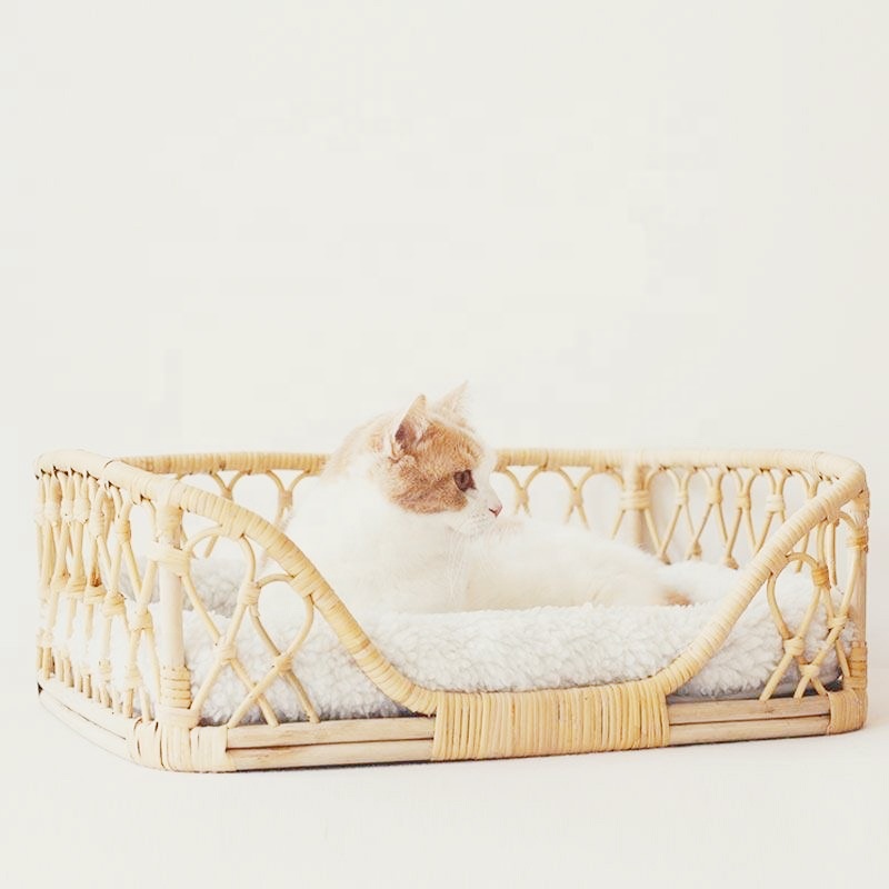best supplier rattan pet sofa furniture beds for pets dogs cats animals without cushion pillows