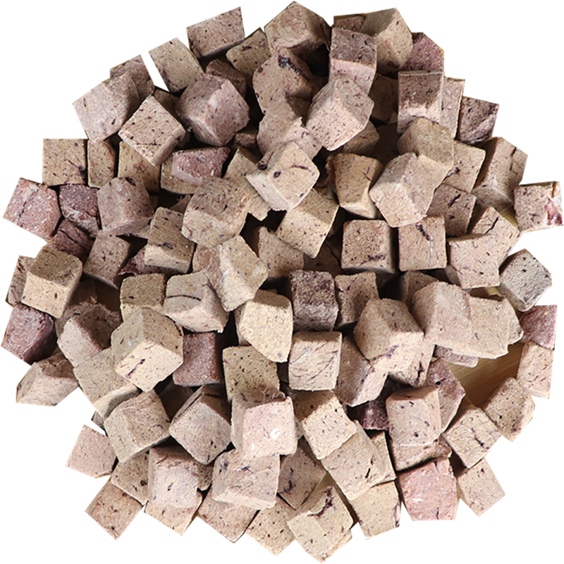 China Drying Chicken Cube Cat Treats Freeze Dried Duck Cube Bulk 10 KG A Box