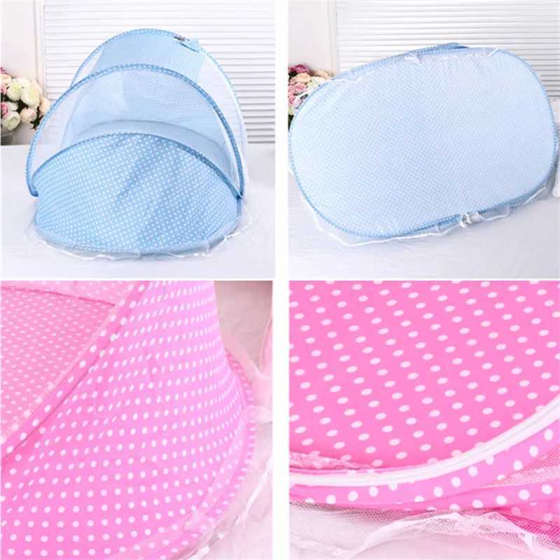 0-3Years Portable Foldable Baby Netting Polyes Bedding Crib Three piece Suit Netting Bed Mattress Pillow Children Tent