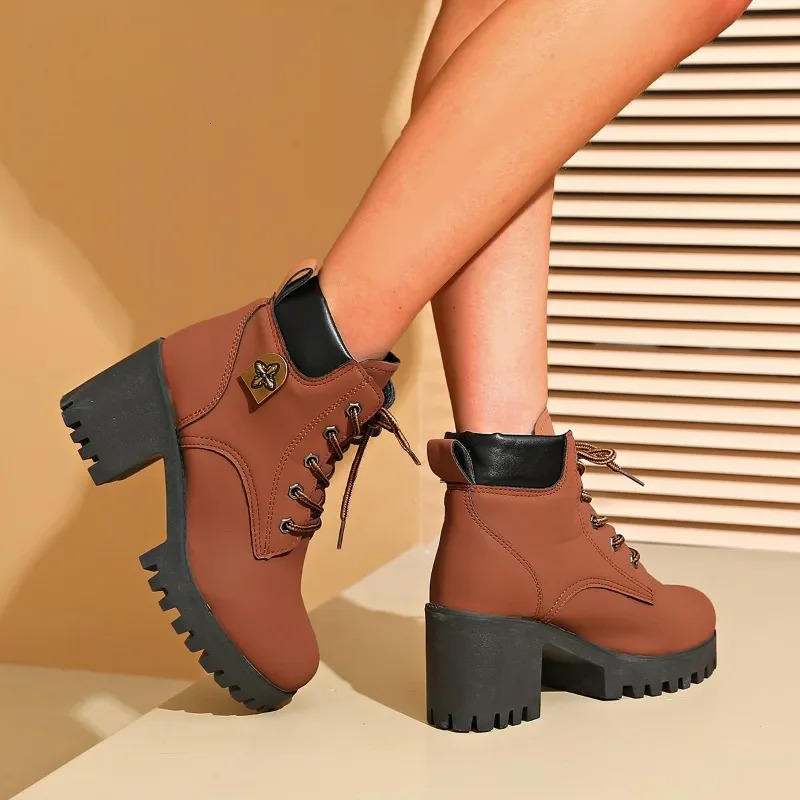 Autumn Winter Ankle Boots Womens Knit Elastic Socks Round Toe Chunky Heel Botas Fashion Chelsea Footwear Woman Shoes 42 Size 241126