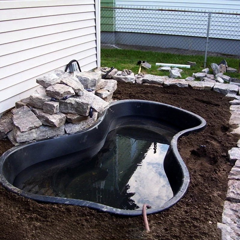 modern simple outdoor backyard fiberglass curved water ponds fountain tubs design fish stock pond manufacturer