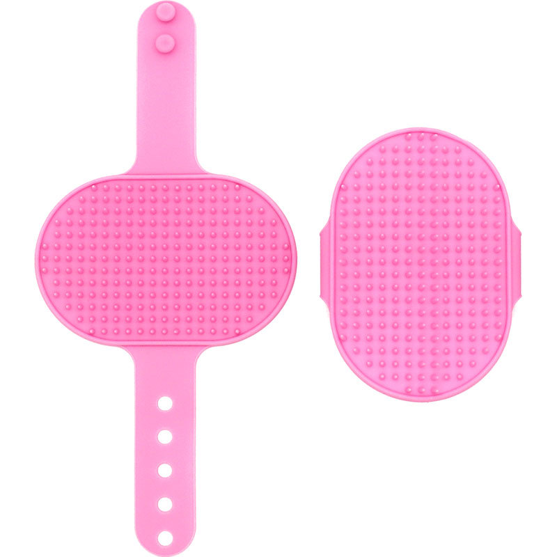 Pet Brush Silicone Bath Scrubber Soft Silicone Pet Shower Groom Silicone Massage Essential Cleaning Brush