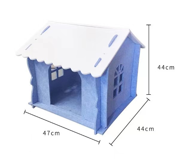 Removable Cat House triangle-shaped Felt Nest Mat Cat House Kennel Pet Supplies
