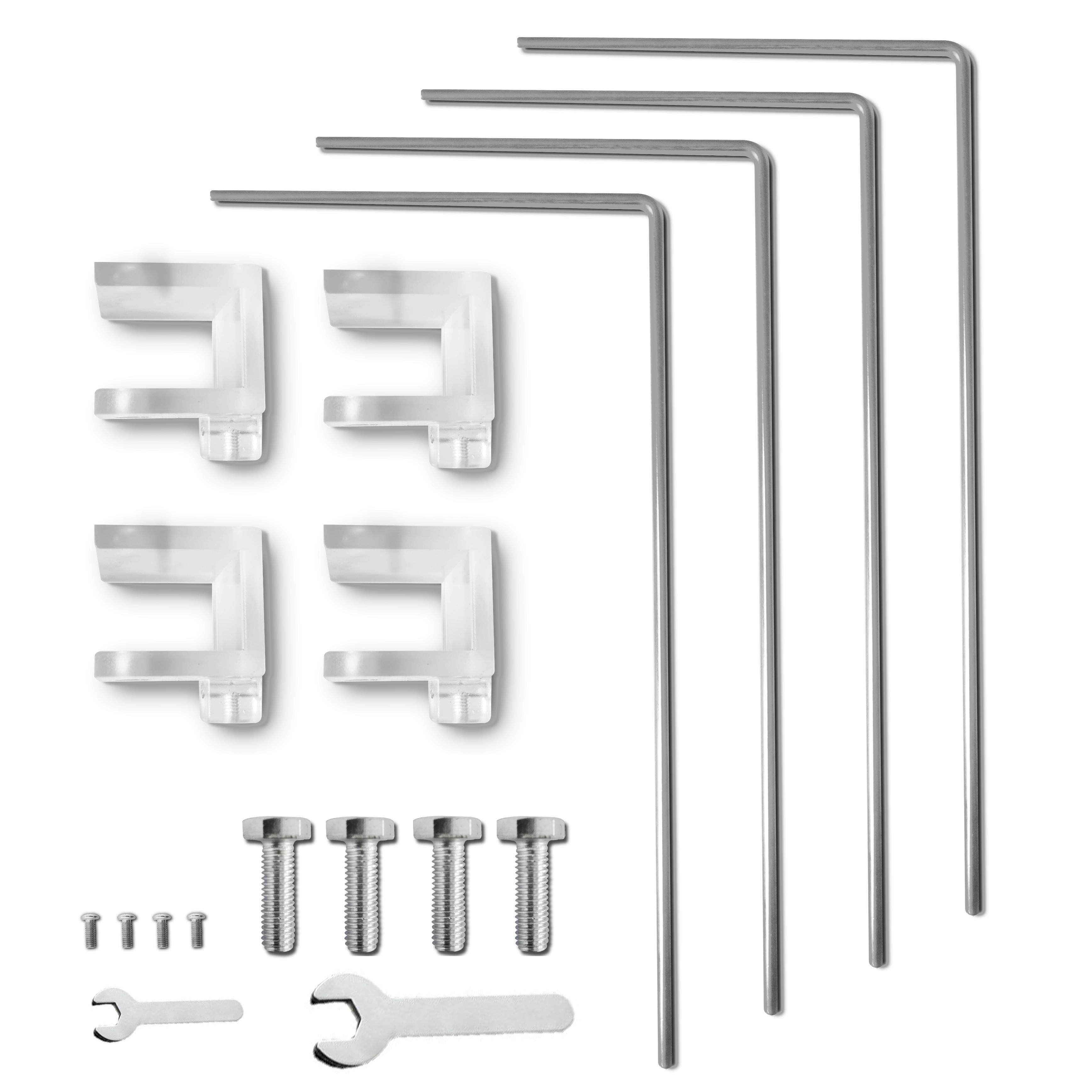 (Only Brackets) 4pcs one set Stainless Steel Aquarium Brackets Stand for Aquarium light