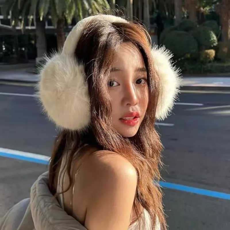 2024 Solid Color Soft Plush Ear Warmer Winter Warm Earmuffs Fashion Ear Cover Outdoor Cold Protection Ear-Muffs Folding EarflXJ241126