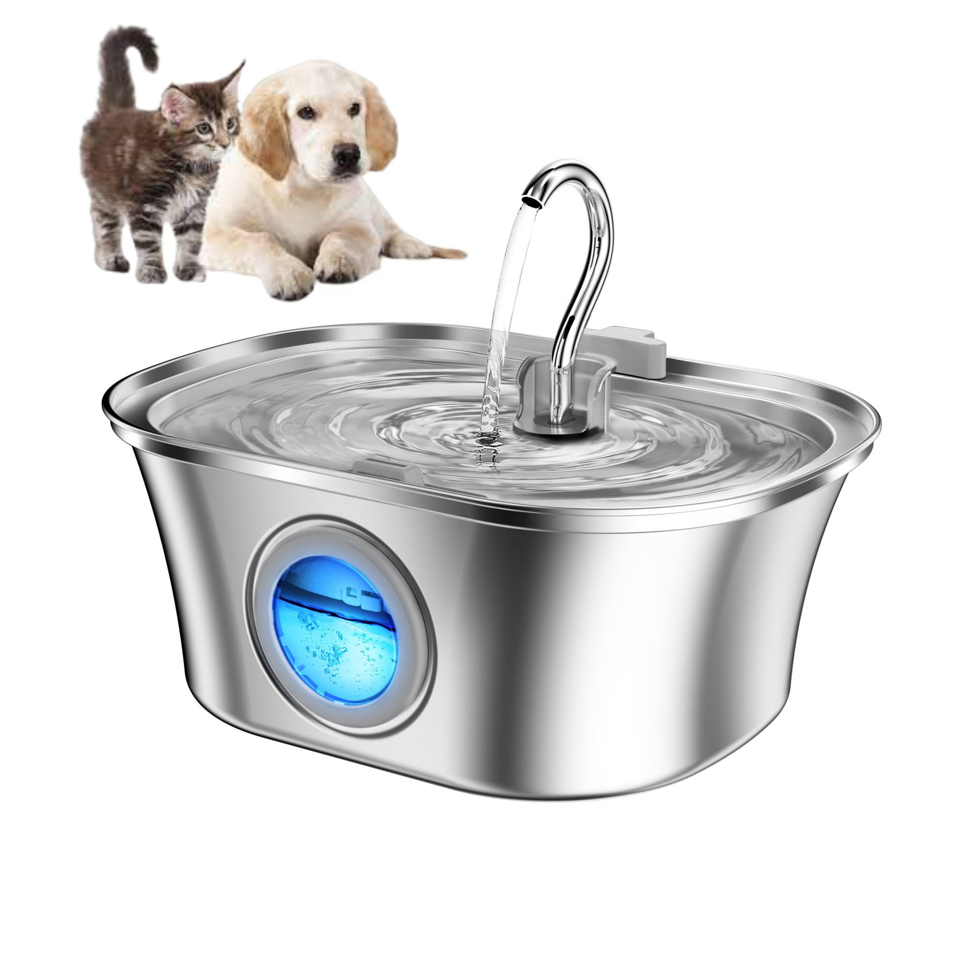 OF Hot Selling 3.2L Stainless Steel Electric Dog Drinking Dispenser Mute Water Feeder Pet Water Fountain