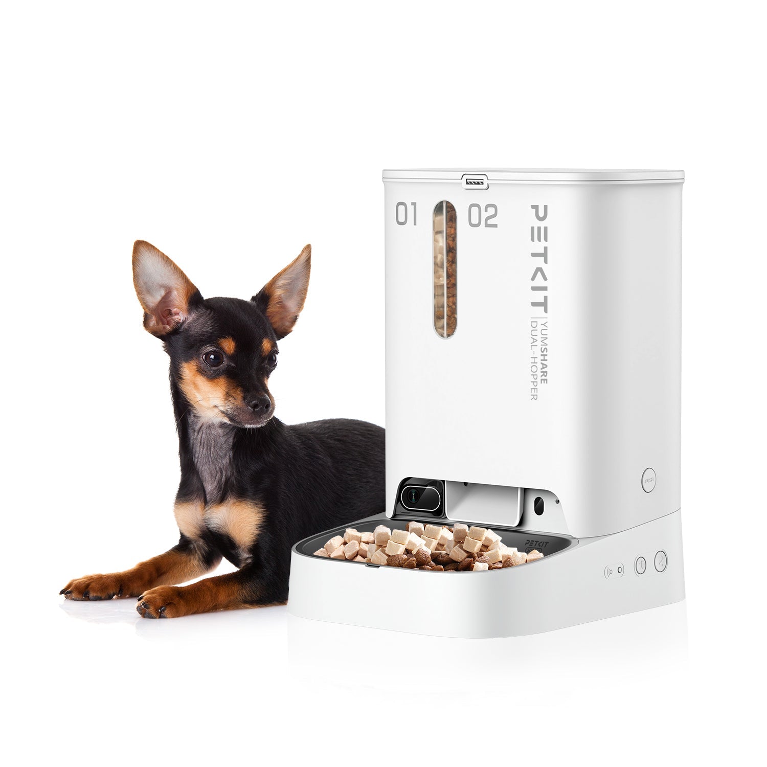 Petkit authorized Global Version Factory Supply Multiple Preservation Technology Germini Smart Touch Screen Pet Feeder Bowl