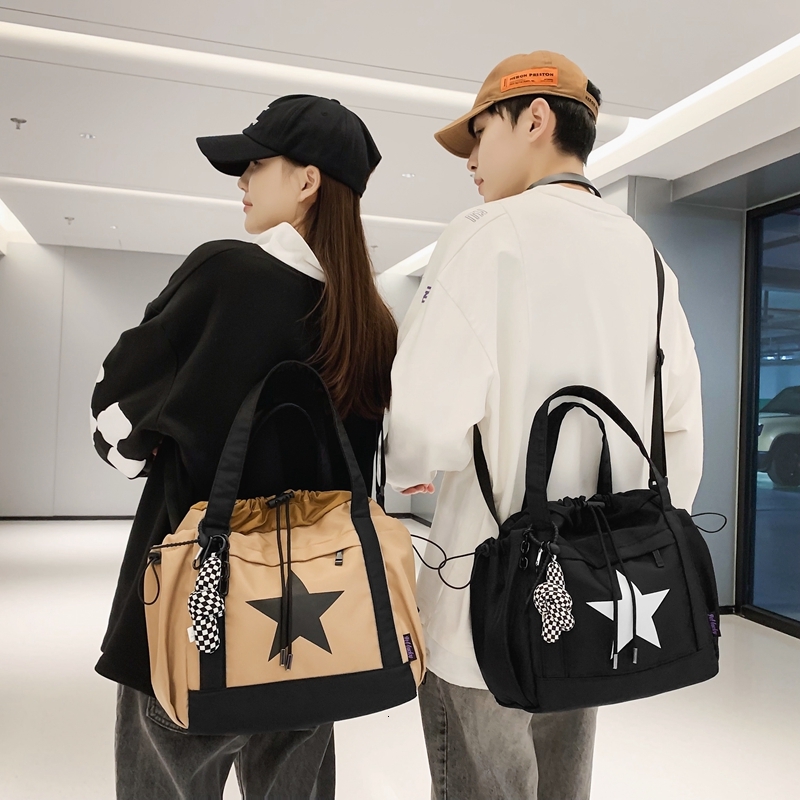 New Ins Style Large Capacity Canvas Bag Trendy Casual Shoulder Bag Student Commuting Crossbody Bag