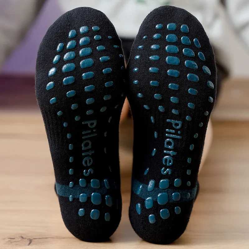 Yoga Socks Men Women Profional Silicone Non-slip Pilates Socks Large Size Indoor Floor Gym Fitn Cotton Dance Sports SocksXJ241125