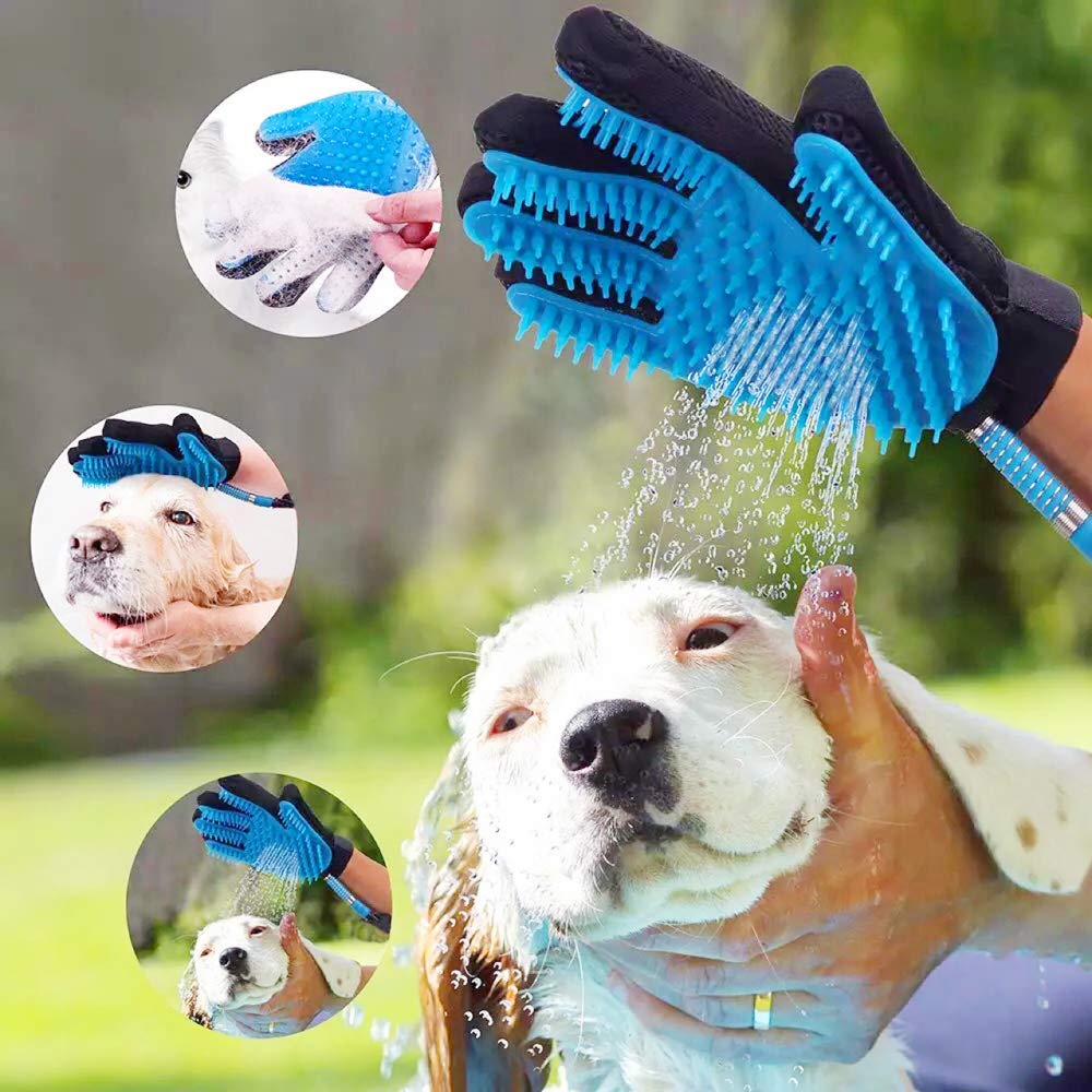 Hot Sale Five Fingers Hair Removal Silicone Brush Pet Massage Shower Bath Cleaning Pet Grooming Gloves for Cats Dogs