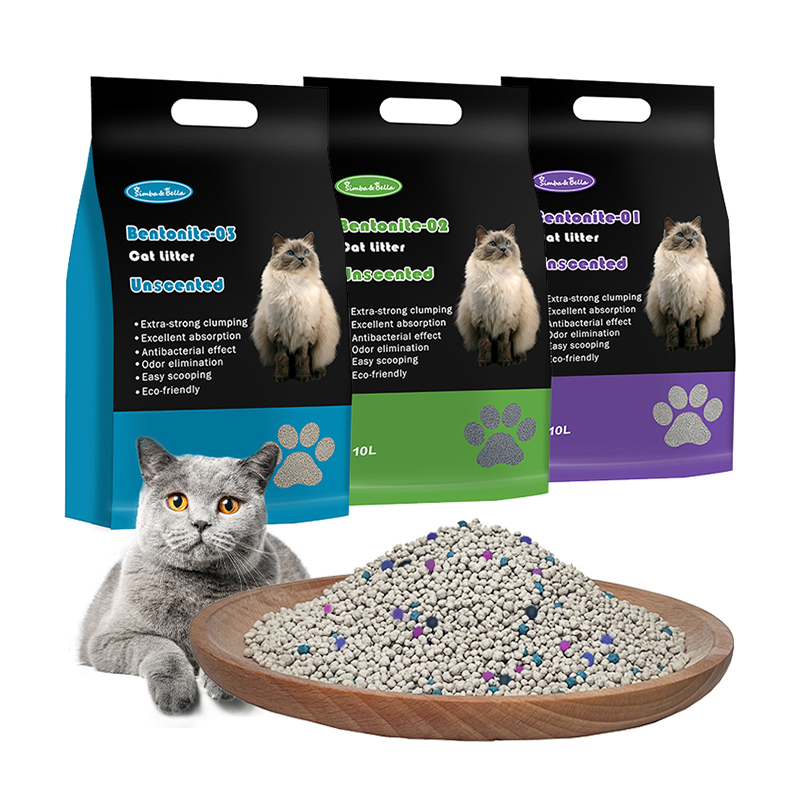 BMS-10 Faster clumping low-dust bentonite kitty litter Na activated Cat litter sand