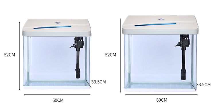 XC-520 Desktop Living Room HD Glass Mini Mute Aquarium Hot Bending Small Goldfish Landscaping Fish Tank