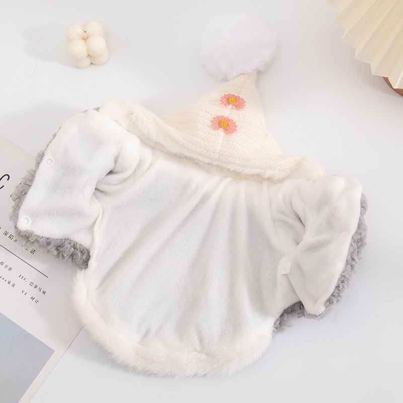 Warm Thick lamb wool Pet Clothes hooded jacket Cute Funny Apparel Dogs Cats Winter Spring Holidays