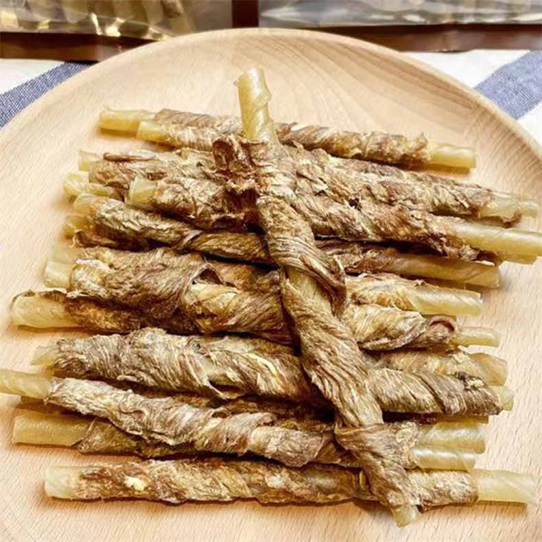 Wholesale bulk dried pet snacks Duck wrapped in cow skin Clean teeth nutrition Dry dog treats dog food Dog snacks